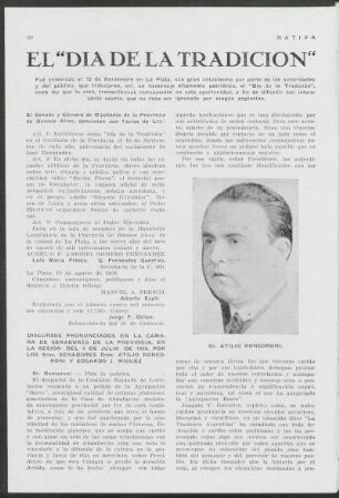 El "Día de la Tradición"