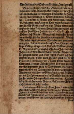 Bienenkorb Deß Heil. Röm. Im[m]enschwarms, seiner Hummelszellen (oder Him[m]elszellen) Hurnaußnäster, Brämengeschwürm und Wespengetöß : Sampt läuterung der H. Rö. Kirchen Honigwaben ...