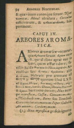Caput IV. Arbores Aromaticae.