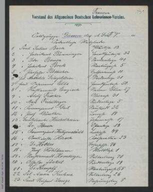 Mitgliederliste der Ortsgruppe Gießen