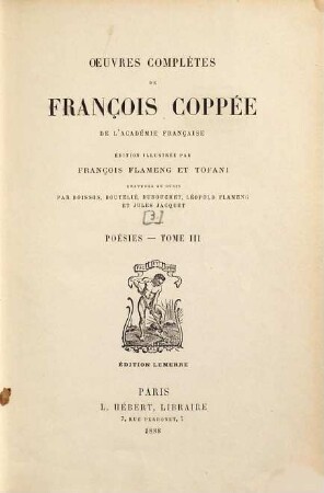 Oeuvres complètes de François Coppée. [1],3, Poésie ; T. 3