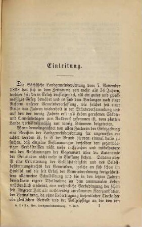 Königlich Sächsische Revidirte Landgemeindeordnung 24. April 1873 : hrsg. von H. A. von Bosse