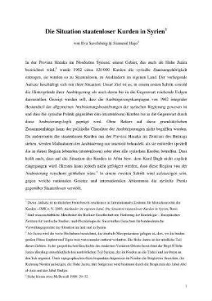 Die Situation staatenloser Kurden in Syrien