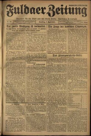 Ausgabe vom Sonntag, den 05. April 1925.