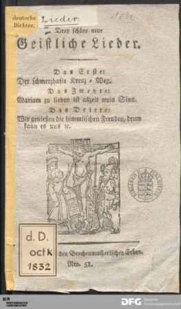 Drey schöne neue Geistliche Lieder