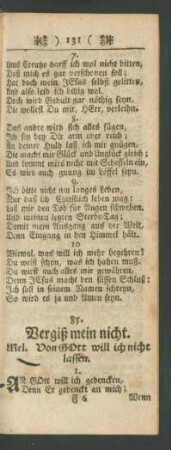 85. Vergiß mein nicht