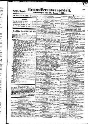 858.Ausgabe. Montag, 17. Januar 1916