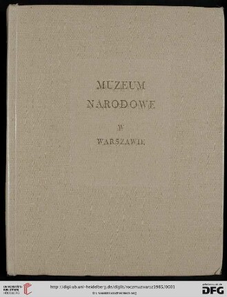 29: Rocznik Muzeum Narodowego w Warszawie