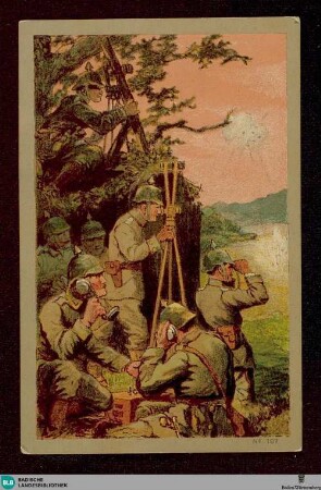 [Deutscher Artillerieposten] : Feldpostkarte
