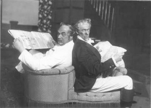 Der Bibliothekar. Schwank in vier Akten von Gustav von Moser. Staatsschauspiel Dresden, Premiere 18.04.1931 : Kottenkamp als Macdonald und Luis Rainer als Gibson