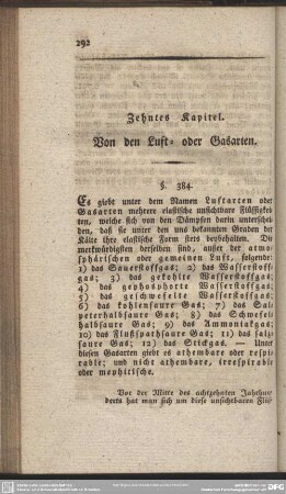 Zehntes Kapitel. Von den Luft- oder Gasarten
