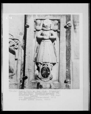 Kindergrabstein für Nicolaus Plazer, verstorben 1612