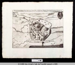 Eigentlicher Abrisz der Vöstung Lichtenau sampt dem marck und Gelegenheid welche den 1. Augusti in Namen ihr fürstlich Gna. Hörtzog Bernhart von Weinmar etc. durch den Iungen Grafen von Thurn ist belegert worden und den 24. Dis mit Acort wider Eingenomen. 1633