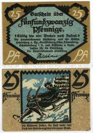 Notgeldserienschein der Handelskammer Hirschberg
