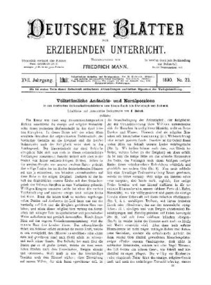 Volkstümliche Andachts- und Moralpoesieen : (Schluss)