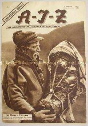 Proletarische Wochenzeitschrift "A-I-Z" u.a. über die Kriegsvorbereitungen der Großmächte
