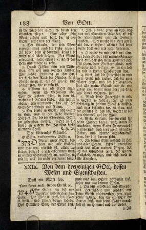 188-197, Daß ein Gott sey etc.; ...