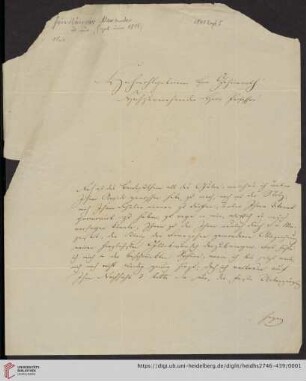 Brief von Alexander Friedländer an Carl Joseph Anton Mittermaier