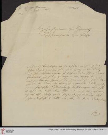 Brief von Alexander Friedländer an Carl Joseph Anton Mittermaier