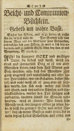 Gebeth um wahre Busse