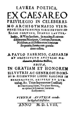 LAUREA POETICA