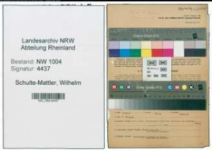 Entnazifizierung Wilhelm Schulte-Mattler , geb. 17.02.1892 (Kaufmann)