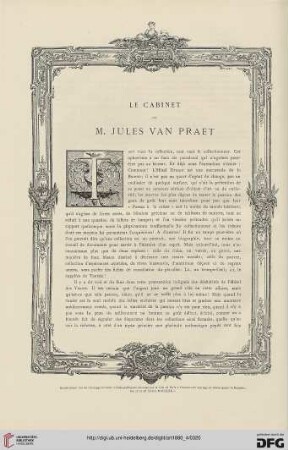 6: Le Cabinet de M. Jules van Praet, [1]
