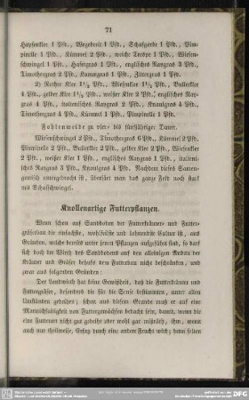 Knollenartige Futterpflanzen