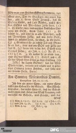 Am Sonntag Misericordias Domini