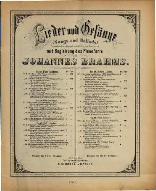 5 Lieder : op. 49
