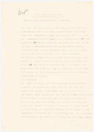 Entwurf eines Ausstellungsstandes für die Fa. Ruyter, Brüssel: Beschreibung der Zeichnung Bauausstellung Brüssel (Zeichnung nicht vorhanden)