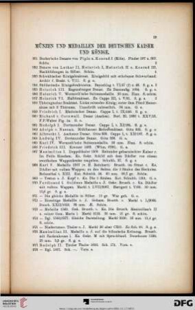 Münzen und Medaillen der deutschen Kaiser und Könige (Nr. 951-997)