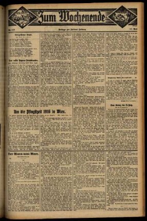 Zweite Ausgabe vom Sonntag, den 17. Mai 1931.