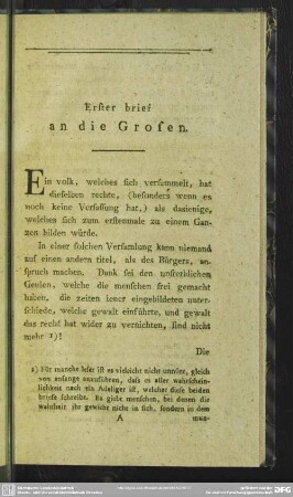 Erster brief an die Grosen
