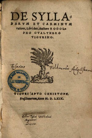 De syllabarum et carminum ratione : libri duo ...