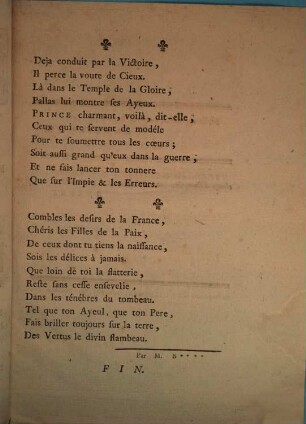 Ode sur la naissance de M. le duc de Bourgogne