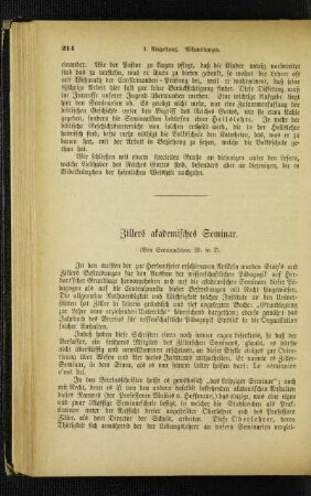 Zillers akademisches Seminar