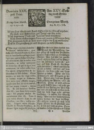 Dominica XXV. post Trinitatis