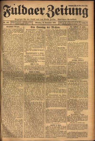 Ausgabe vom Dienstag, den 16. November 1926.