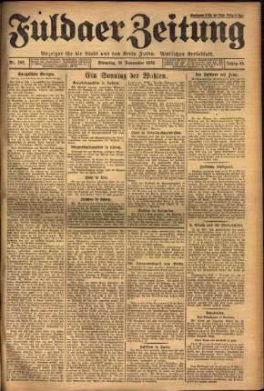 Ausgabe vom Dienstag, den 16. November 1926.