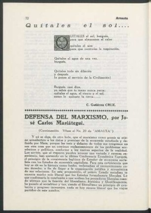 Defensa del Marxismo - (Continuación)