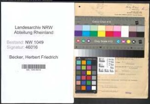 Entnazifizierung Herbert Friedrich Becker , geb. 12.02.1908 (Schriftleiter)