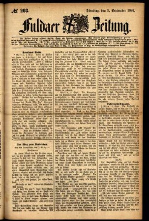 Ausgabe vom Dienstag, den 05. September 1882.