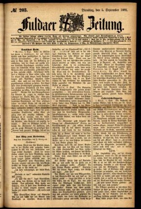 Ausgabe vom Dienstag, den 05. September 1882.