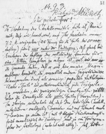 Brief an den Richard-Münch-Verlag