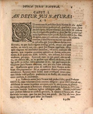 Dubia Iuris Naturæ : Ad Generosissimvm Dominvm ***