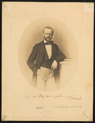 Portrait H. Geissler: Dem Freund Fritz Müller gewidmetes Portrait