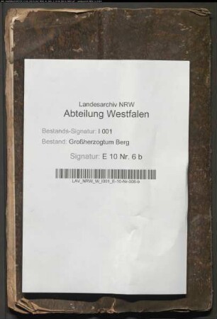Verzeichnisse der Reste für 1810-1812