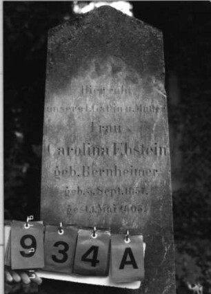 Grabstein 934 [Hahn S. 58 Grab-Nr. 1290]: Grabstein 934A [Hahn S. 58 Grab-Nr. 1290]