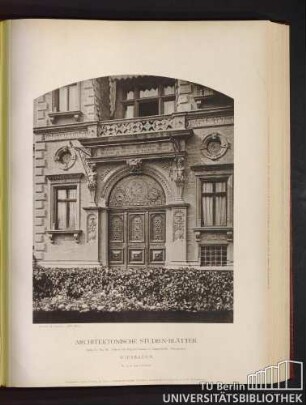 Serie II. No. 49. Villa in der Kapellen-Straße (v. Langenbeck). Hauptportal. Wiesbaden.